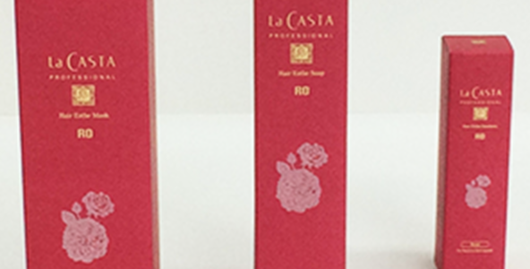 化粧箱の高級感を演出できるパール箔押し×浮き出し加工