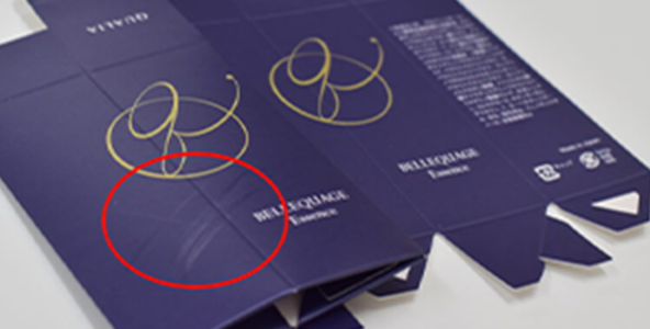 化粧箱制作における表面加工による傷対策について